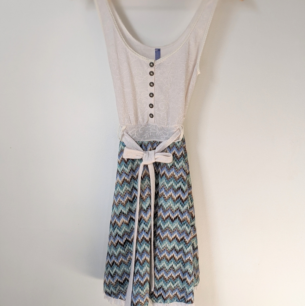 FREE PEOPLE chevron dress,blue, spring, summer